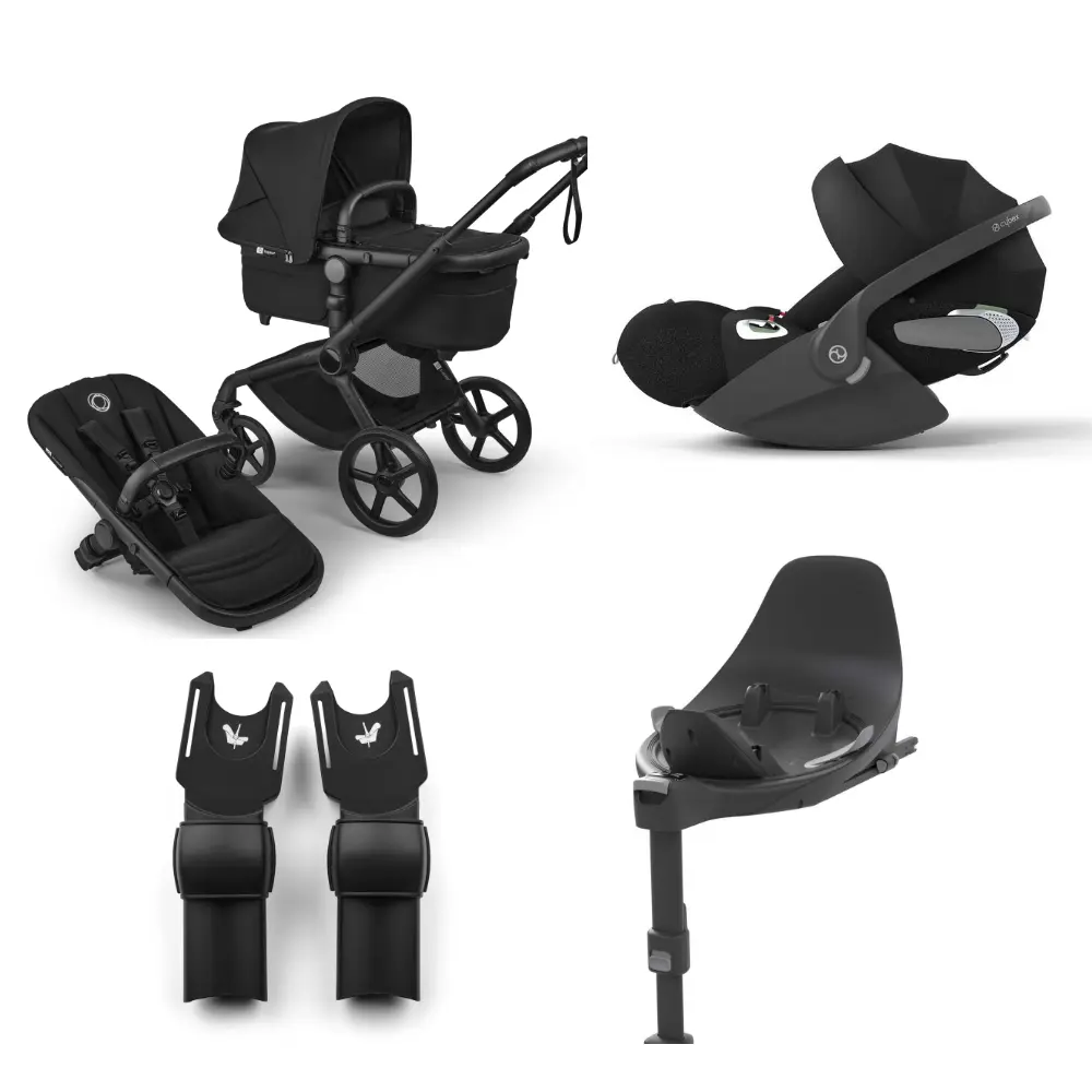 Bugaboo Fox 5 Renew Complete - Black/Heritage Black + Cloud T + Bas T + Adapter Bugaboo Fox 5 Renew Complete - Black/Heritage Black + Cloud T + Bas T + Adapter