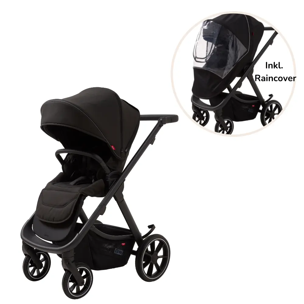 Odder Evoke Sittvagn Inkl. Regnskydd - Svart Odder Evoke Sittvagn Inkl. Regnskydd - Svart