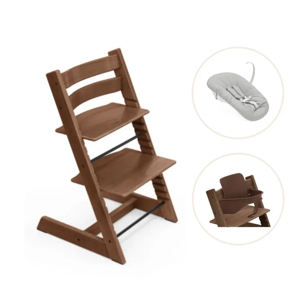 Stokke® Tripp Trapp Stol Bok Inkl. Newborn Set & Babyset - Warm Brown