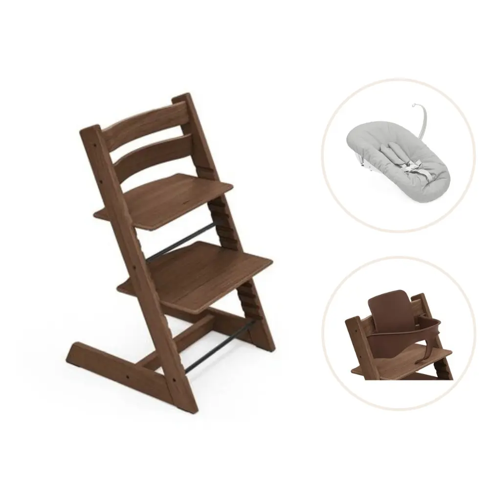 Stokke® Tripp Trapp Stol Oak Inkl. Newborn Set & Babyset - Warm Brown Stokke® Tripp Trapp Stol Oak Inkl. Newborn Set & Babyset - Warm Brown