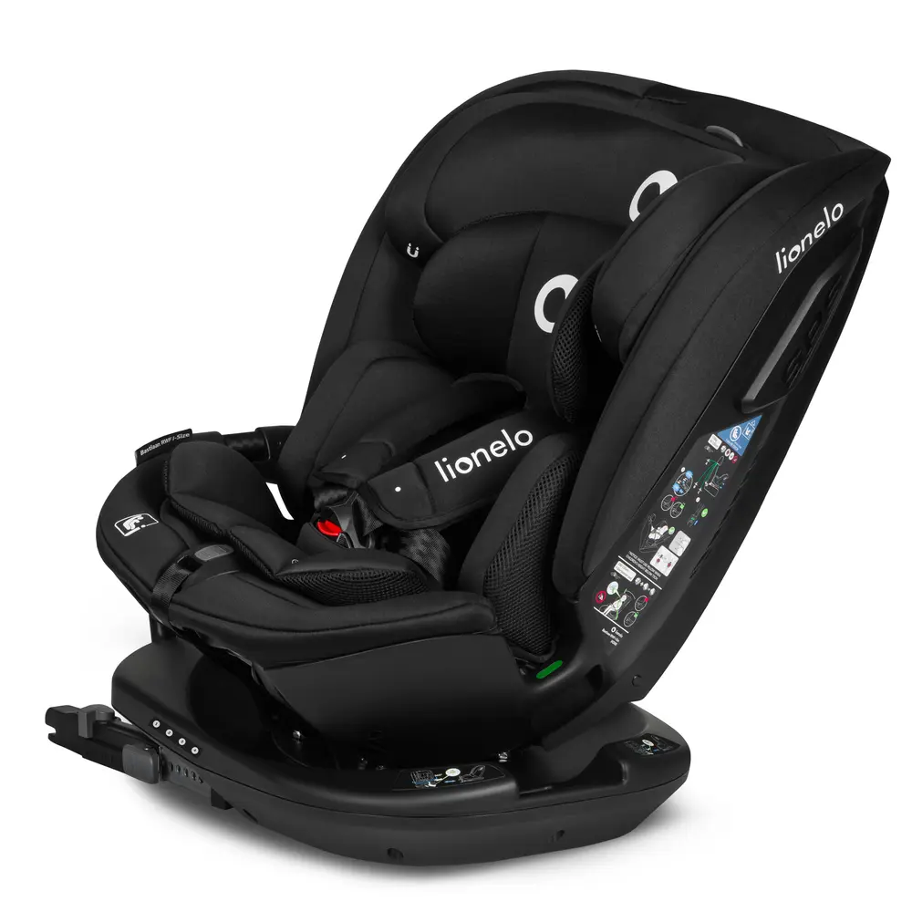Lionelo Bastiaan Rwf i-Size Bilbarnstol - Black Carbon