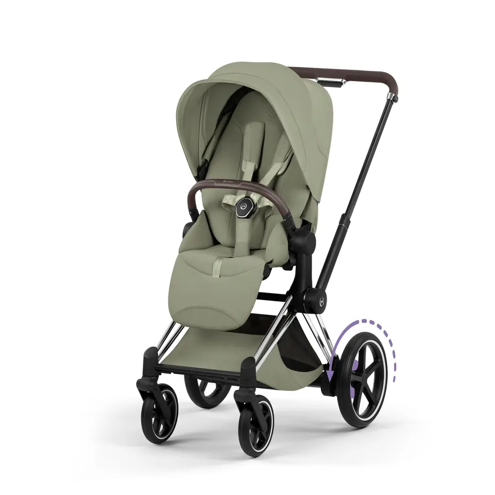 Cybex e-Priam Style Sittvagn - Sage Green/Chrome Brown