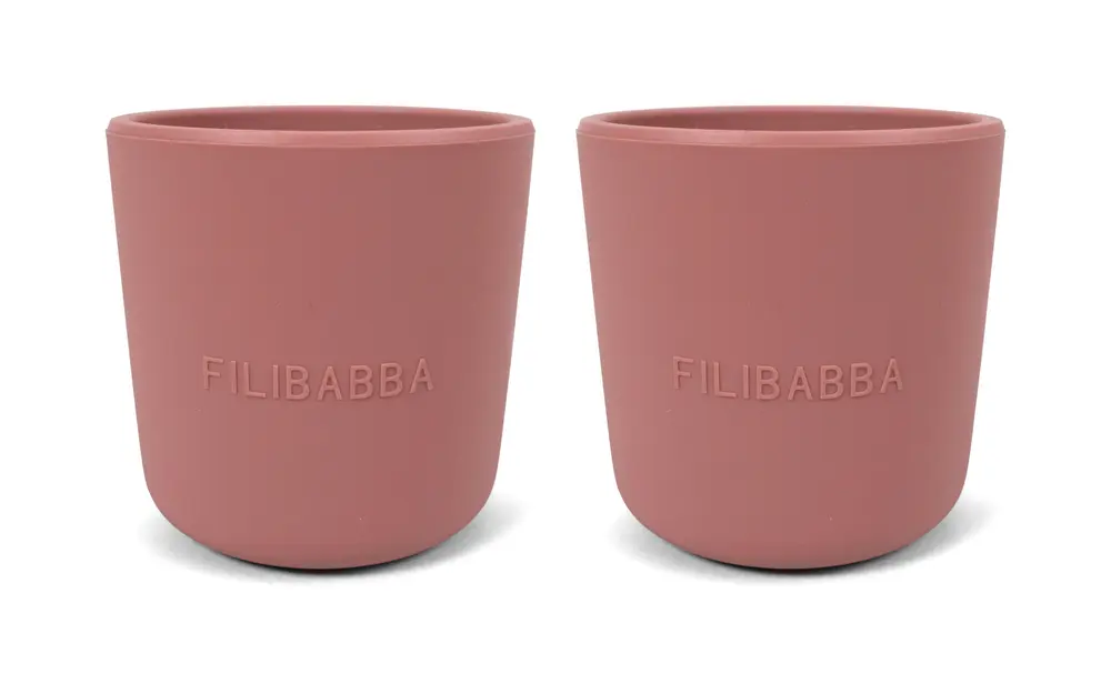 Filibabba Silikonmugg 2-pack - Rosa