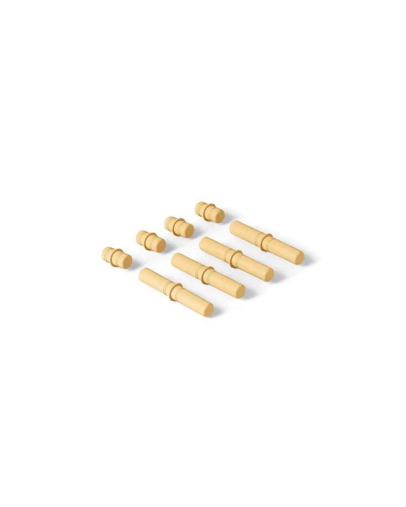 8 x Connector Pegs - Honey Yellow
