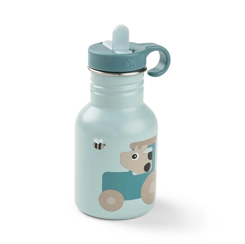 Flaska i rostfritt stål Tiny Farm Blå 350 ml