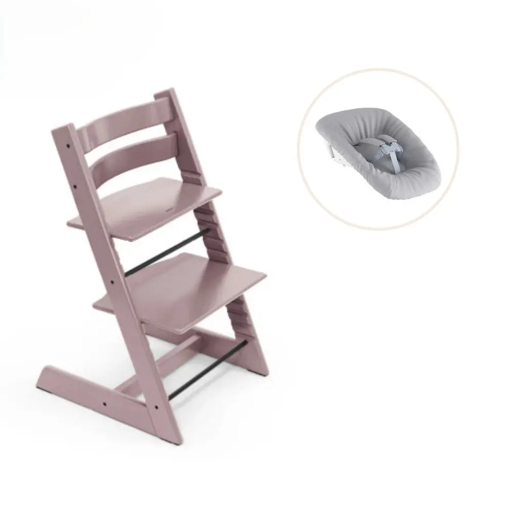 Stokke® Tripp Trapp Stol Bok Inkl. Newborn Set - Heather Mauve