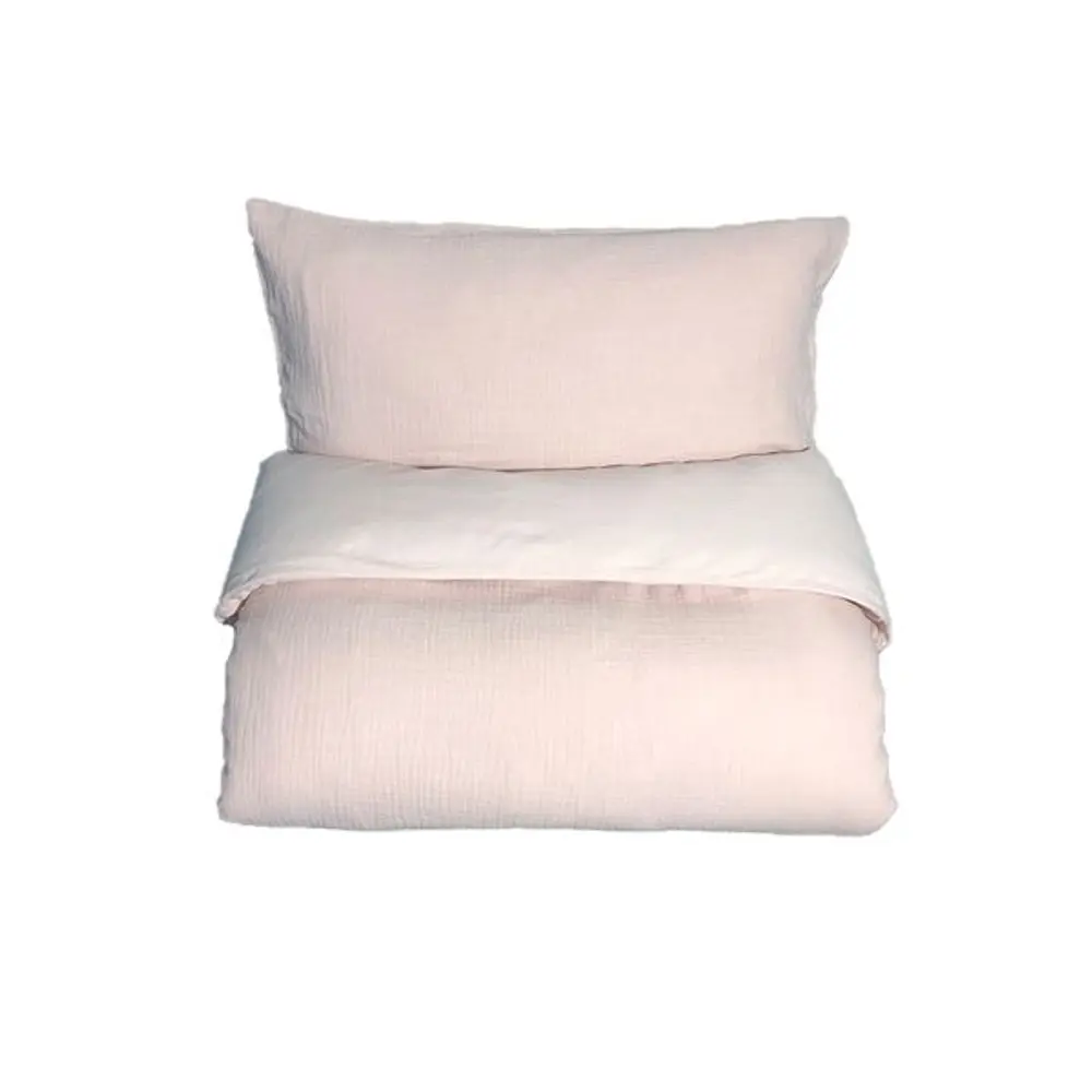 Påslakan Little Wave Vagn/vagga - Light Pink