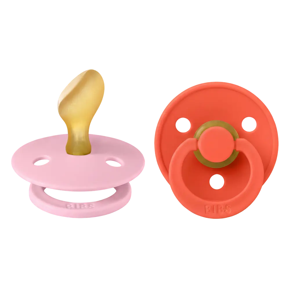 BIBS Napp 2 pk Anatomisk Latex Str 2 - Babypink Tango