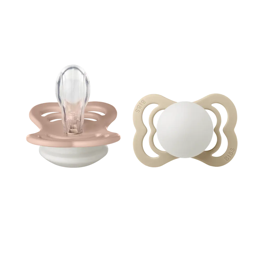 Napp Supreme Glow 2-pack Silikon Symmetrisk 0-6 mån - Blush/Vanilla