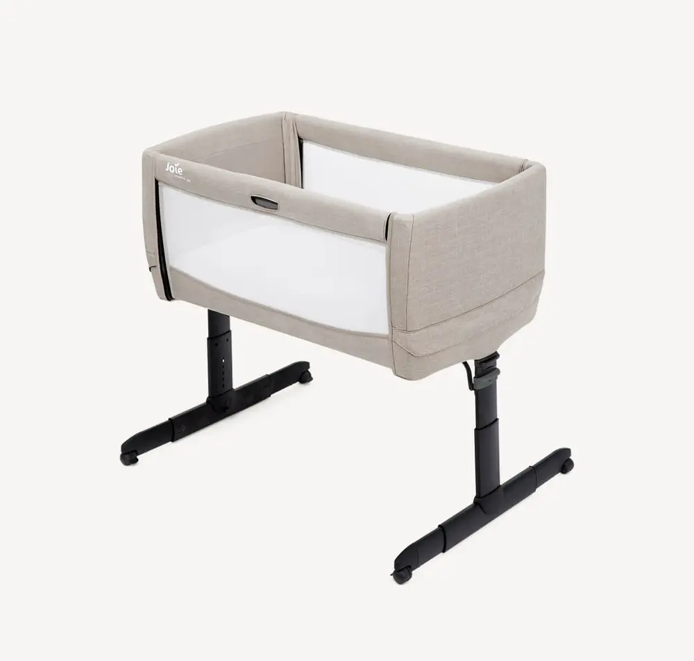 Bedside crib ihopfällbar, Roomie Go - Beige