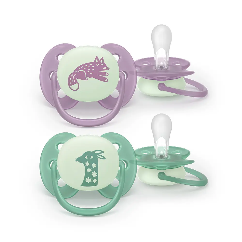 Philips Avent Ultra Soft Nattnapp 6-18m - Grön/Lila