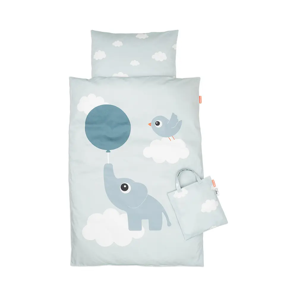 Sebra Baby Påslakanset 70x100 cm - Elphee Blue