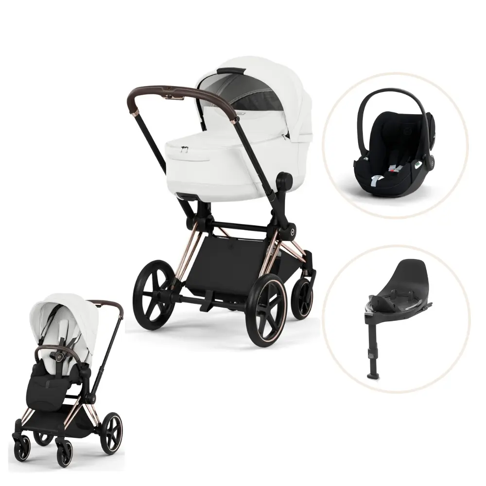 Cybex Priam Style Barnvagn inkl. Cloud T Plus & Bas T - Off White/Rosegold