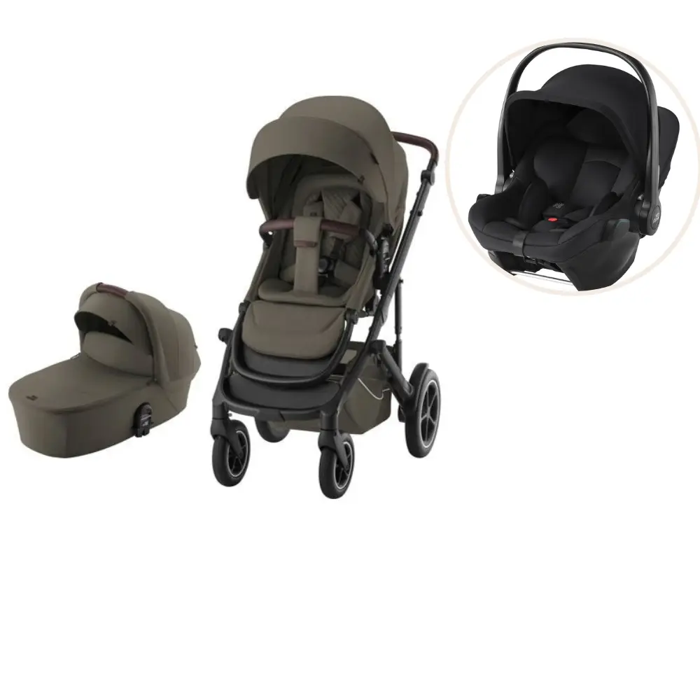 Britax Römer Smile 5Z Style Barnvagn Inkl.. Baby-Safe Core Babyskydd - Urban Olive/Space Black Britax Römer Smile 5Z Style Barnvagn Inkl.. Baby-Safe Core Babyskydd - Urban Olive/Space Black