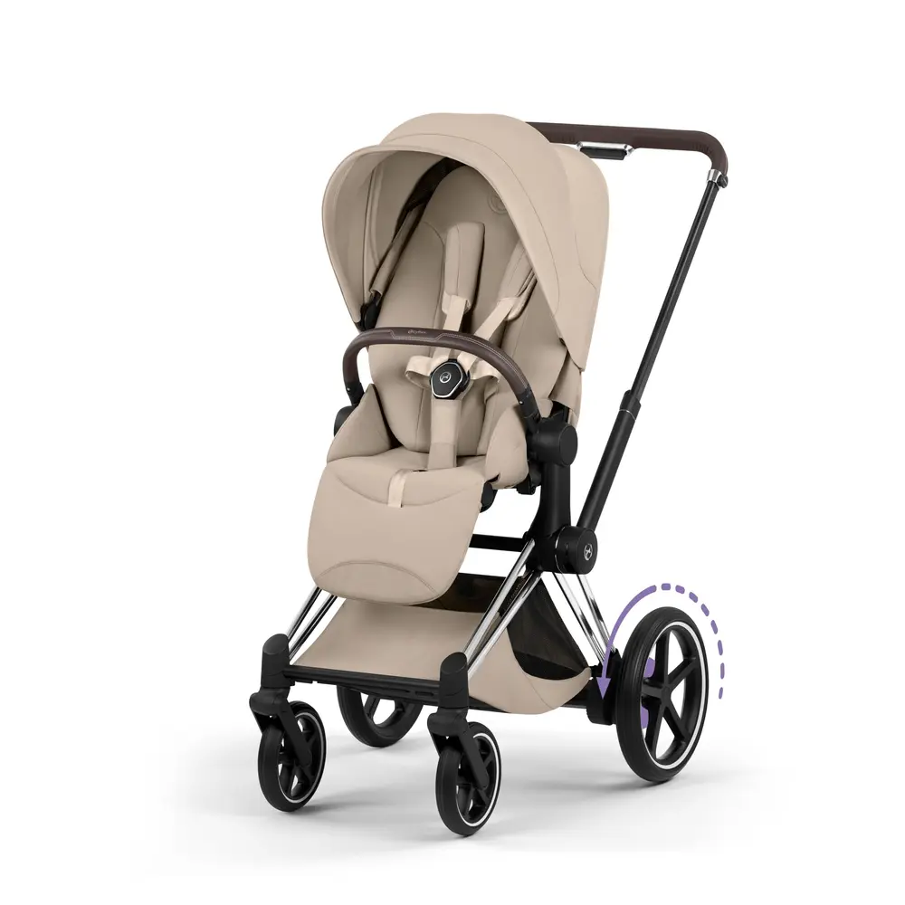 Cybex e-Priam Style Sittvagn - Cozy Beige/Chrome Brown