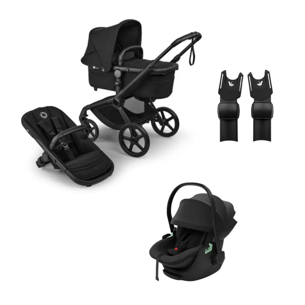 Bugaboo Fox 5 renew + Thule Maple Babyskydd inkl. adapter - Heritage Black/Black