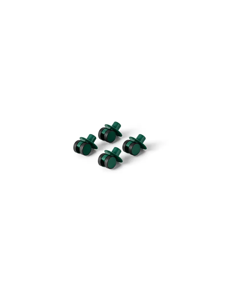 4 x Swirly Wheels - Forest Green