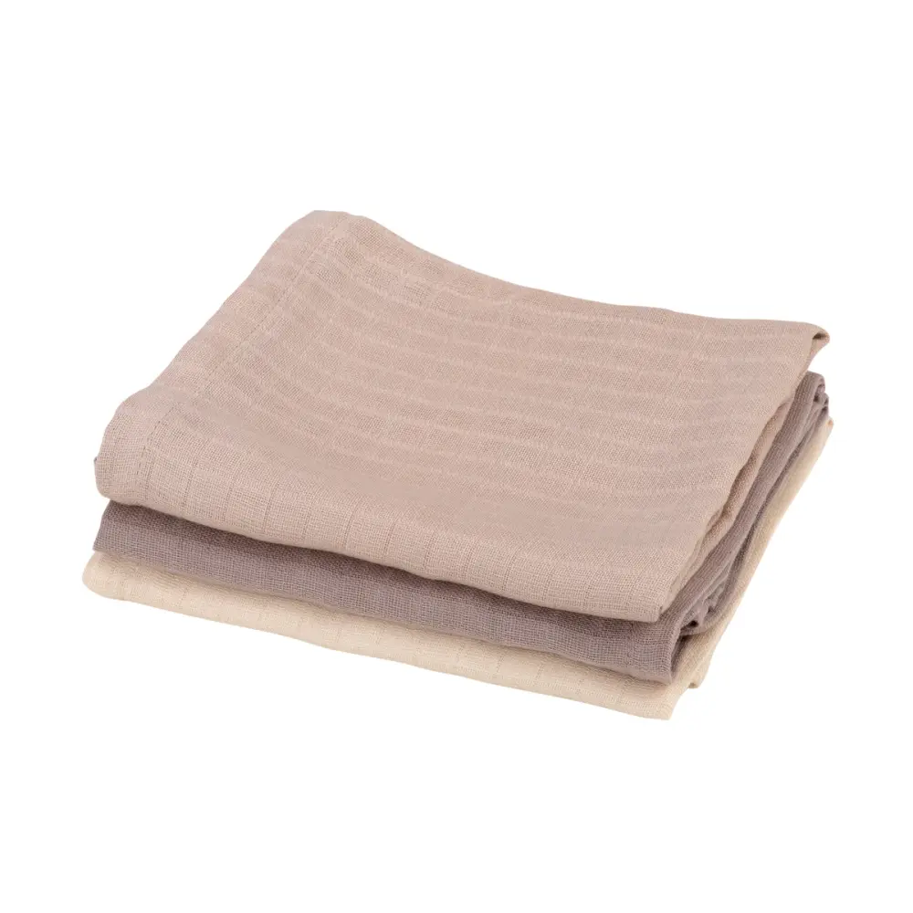 Sebra Muslinfilt 3-pack - Moonlight Beige