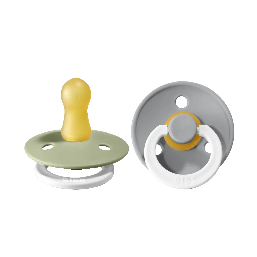 Napp Colour Night 2-pack Latex Rund 0-6 mån - Sage/Cloud