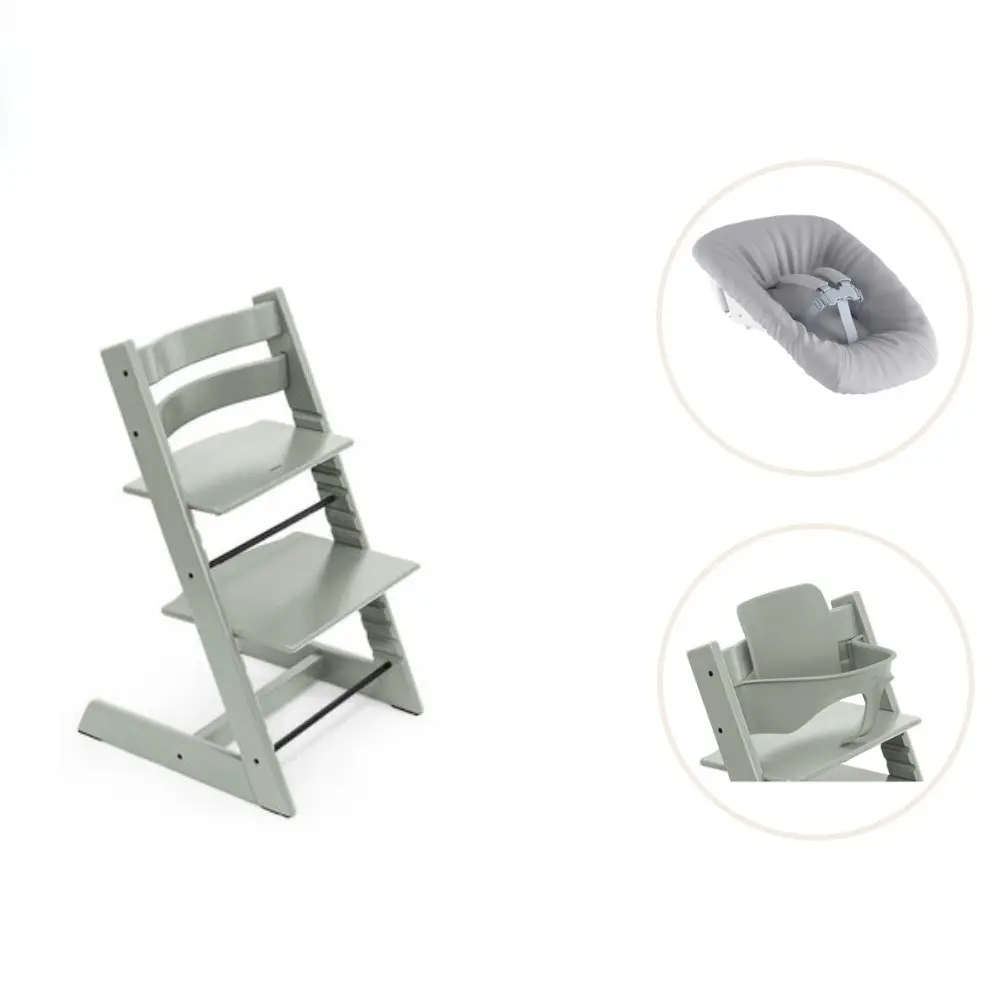 Stokke® Tripp Trapp Stol Bok Inkl. Newborn Set & Babyset - Glacier Green