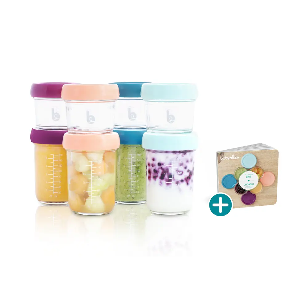 Babymoov Glas Matlådor - 4x 100ml & 4x 220ml