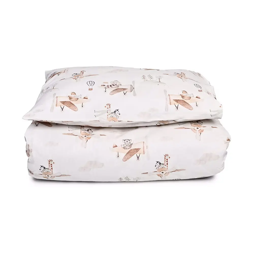 Påslakan Flying Friends Vagn - Off White