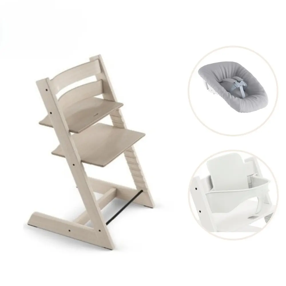 Stokke® Tripp Trapp Stol Bok Inkl. Newborn Set & Babyset - Whitewash