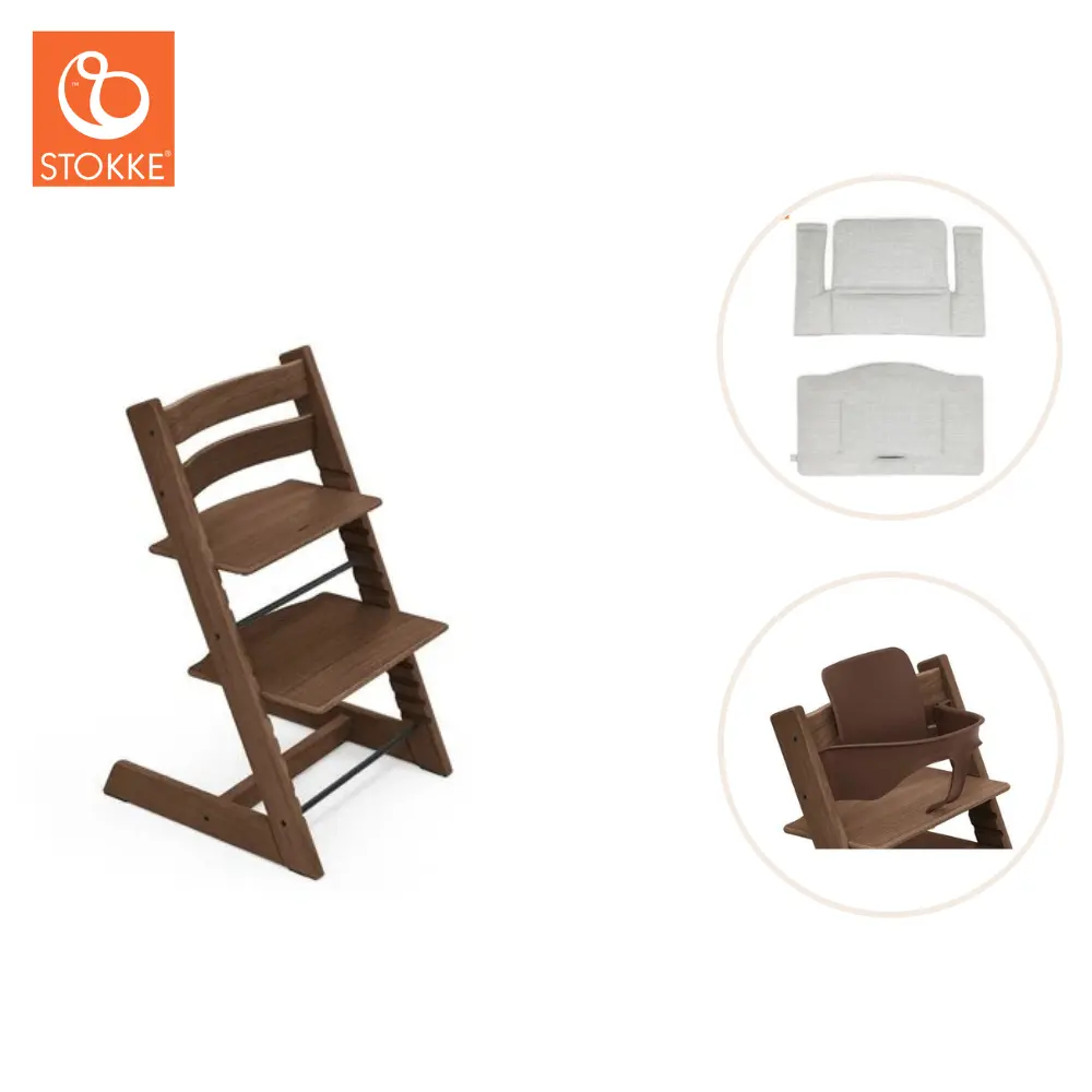 Tripp Trapp inkl. Babyset & Dyna - Oak Warm Brown