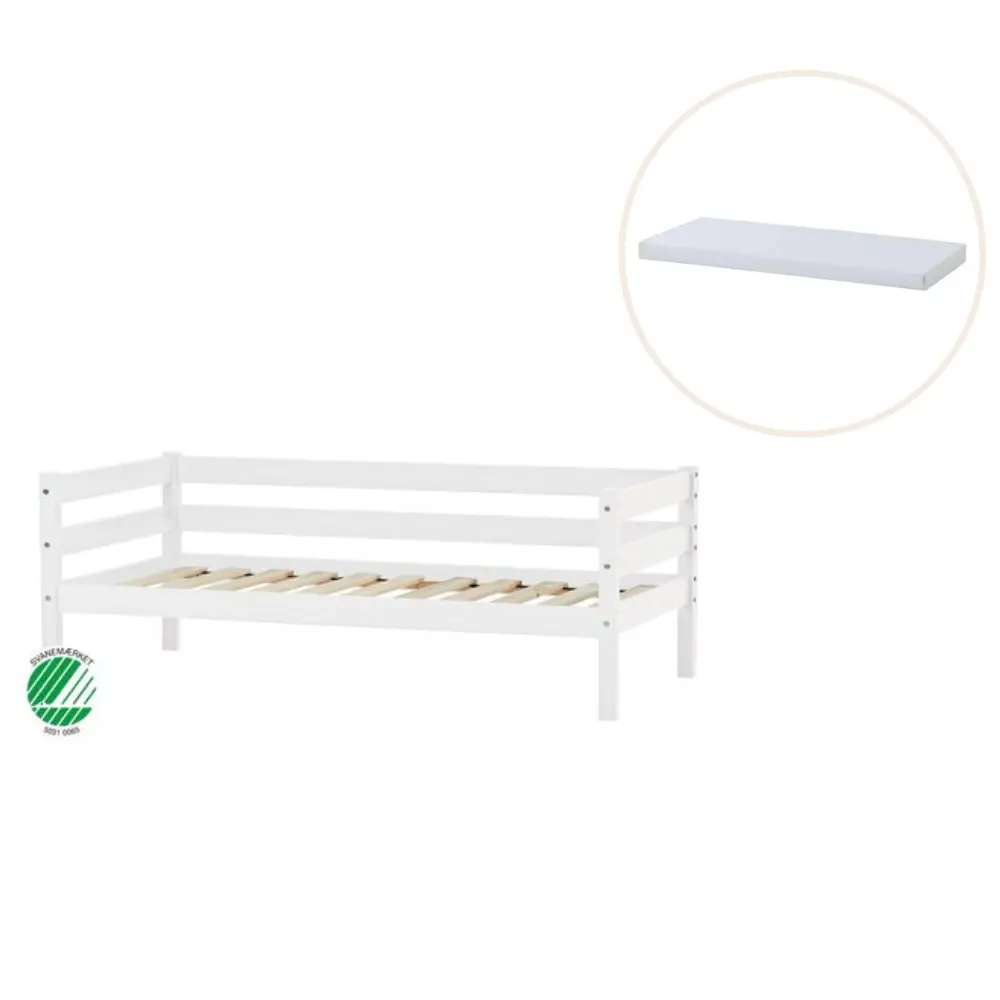 ECO Comfort Juniorsäng med madrass - 70x160 cm. - vit ECO Comfort Juniorsäng med madrass - 70x160 cm. - vit
