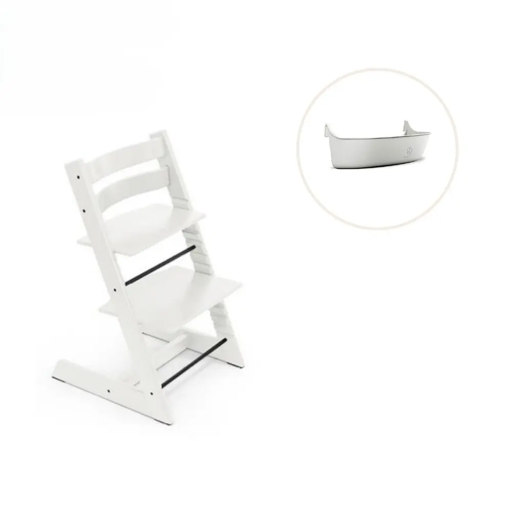 Stokke® Tripp Trapp Stol Bok Inkl. Förvaringslåda - White