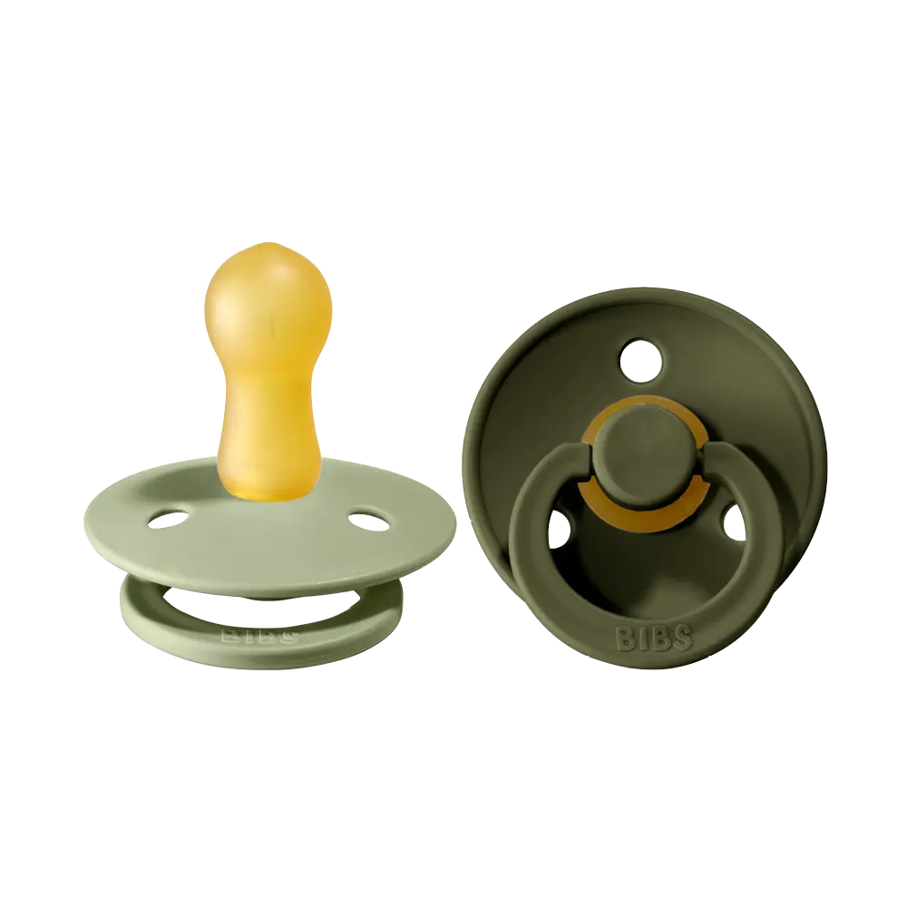 Napp Colour 2-pack Latex Rund 6-18 mån - Sage/Hunter Green